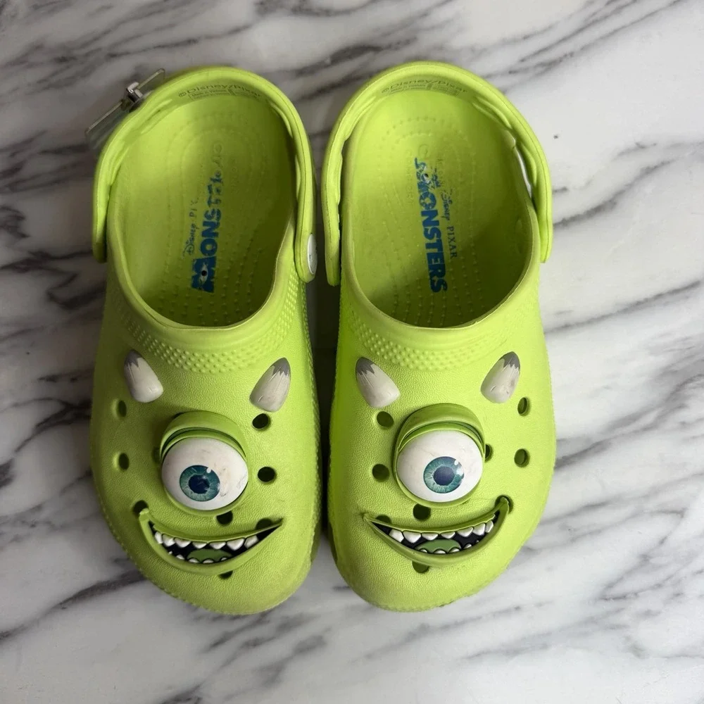 Crocs Monsters, Inc. Mike Classic Clogs Kids C13 Green Shoes‎ Disney Slip On